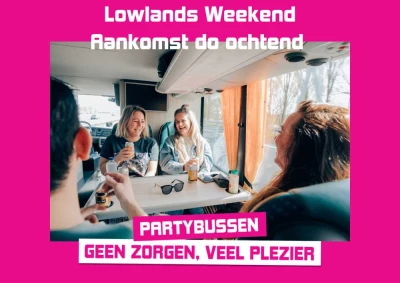 Busreis naar Lowlands weekend (do - ma) aankomst ochtend 2025